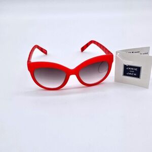 Janie and Jack Kids Red Cat Eye Sunglasses 2-4 Years UV Protection NWT